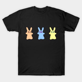 Three Cute Bunnies with friendly eyes T-Shirt